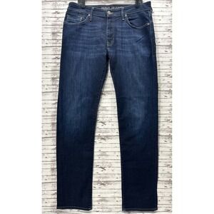 Mavi Jeans Zach Straight Leg Fit Dark Denim Men's Size 34x36(35) Cotton Stretch